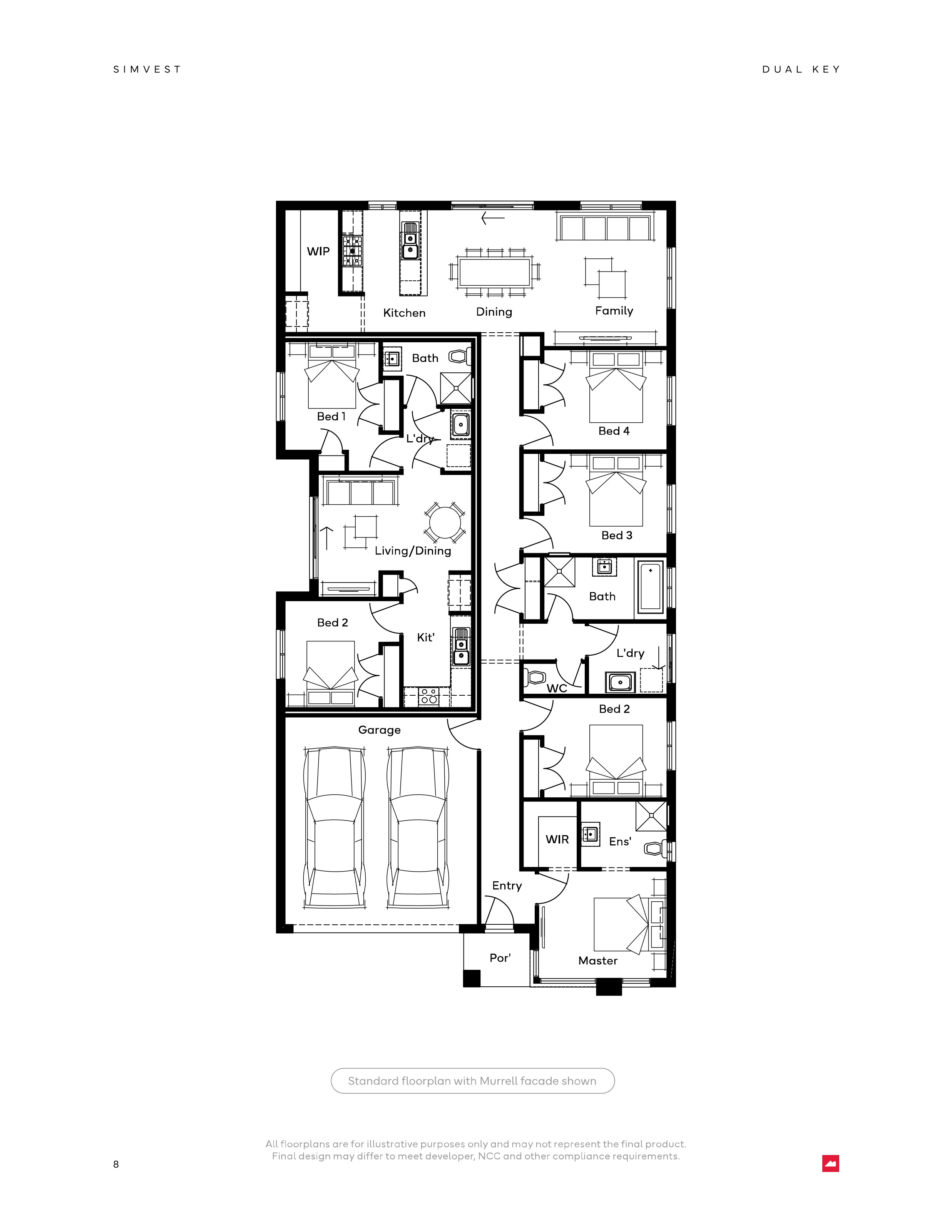 Floorplan for Lot 614 Uptown Estate, Shepparton