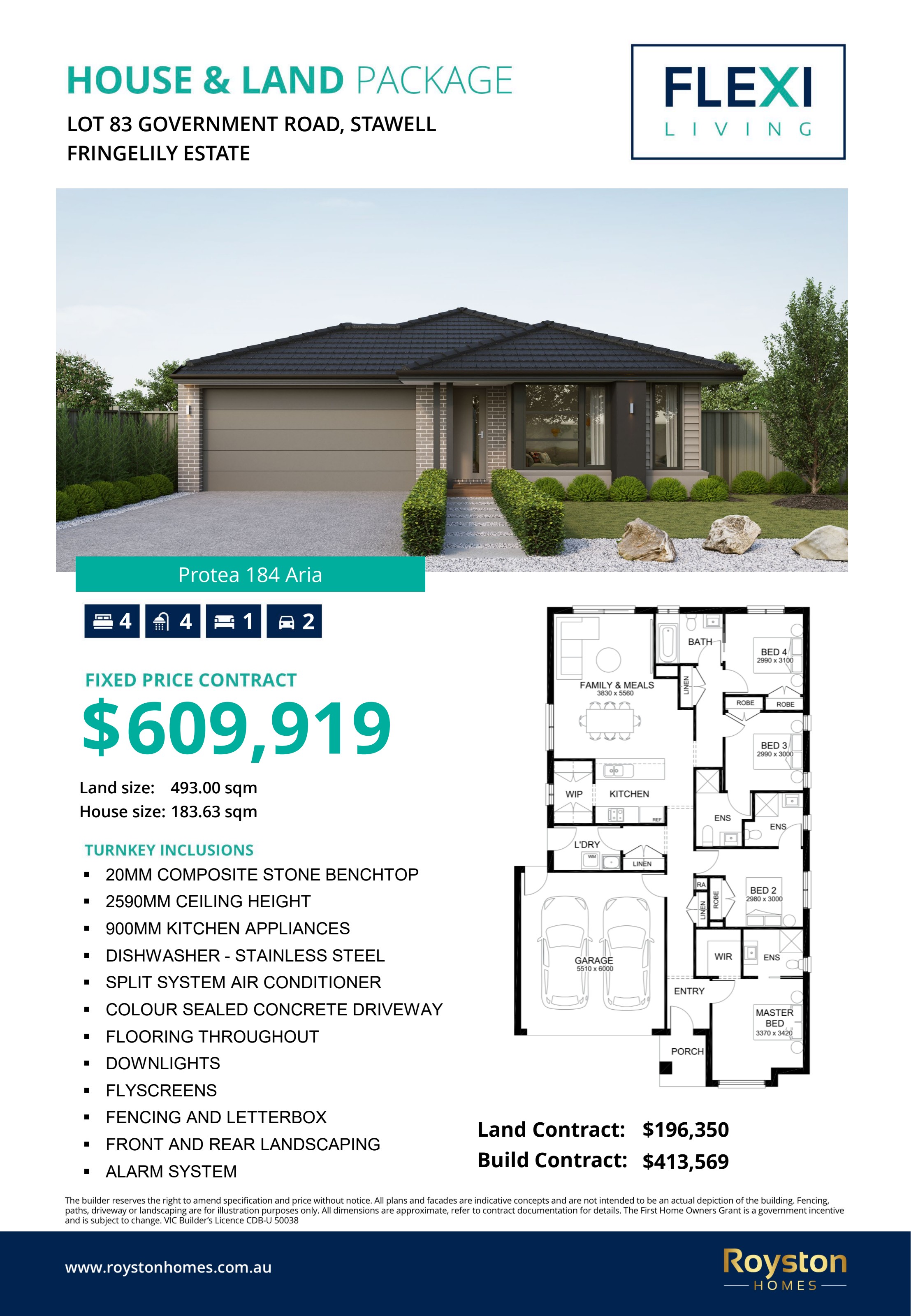Floorplan for Lot 83 Government Road, Stawell