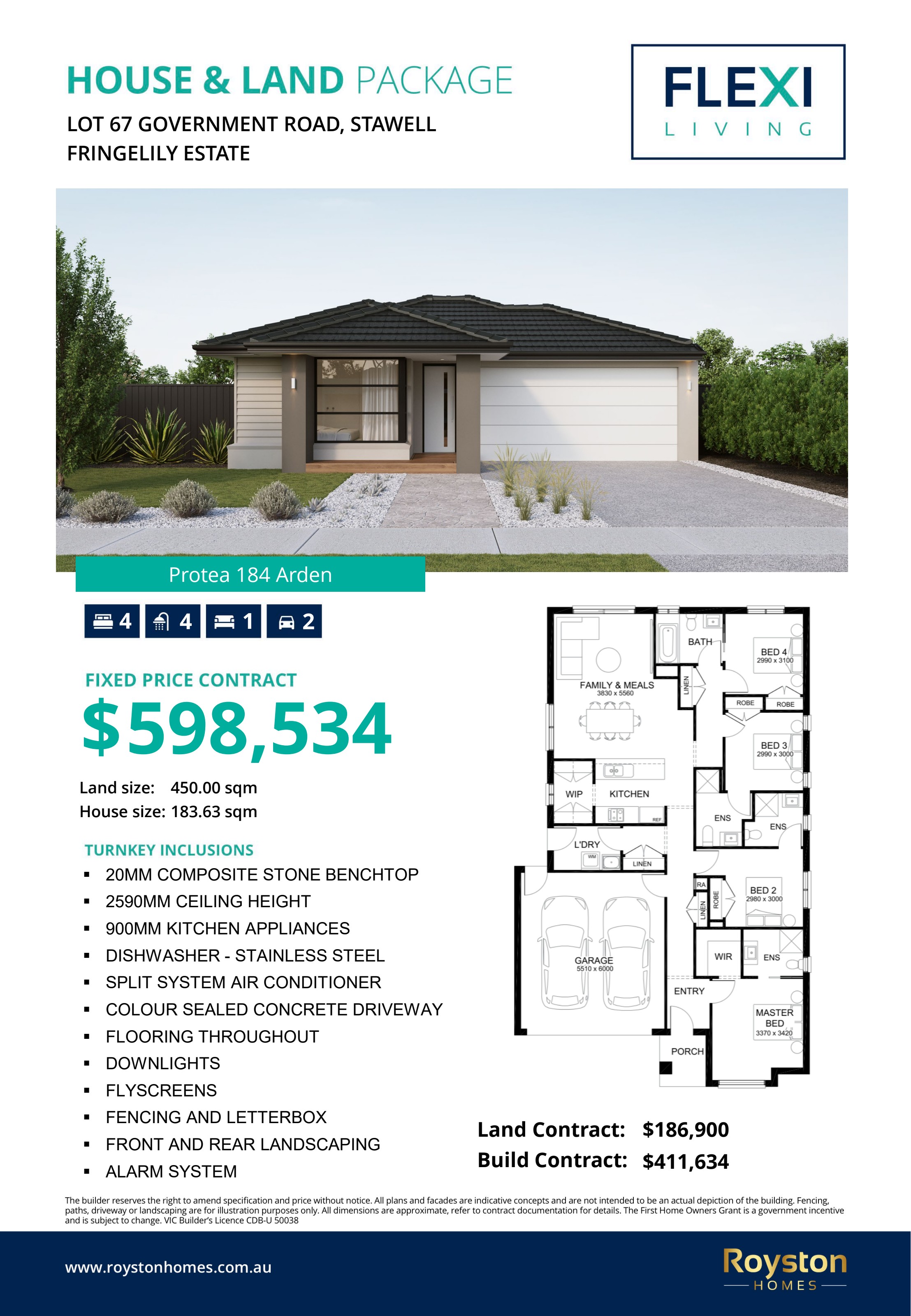 Floorplan for Lot 67 Government Road, Stawell