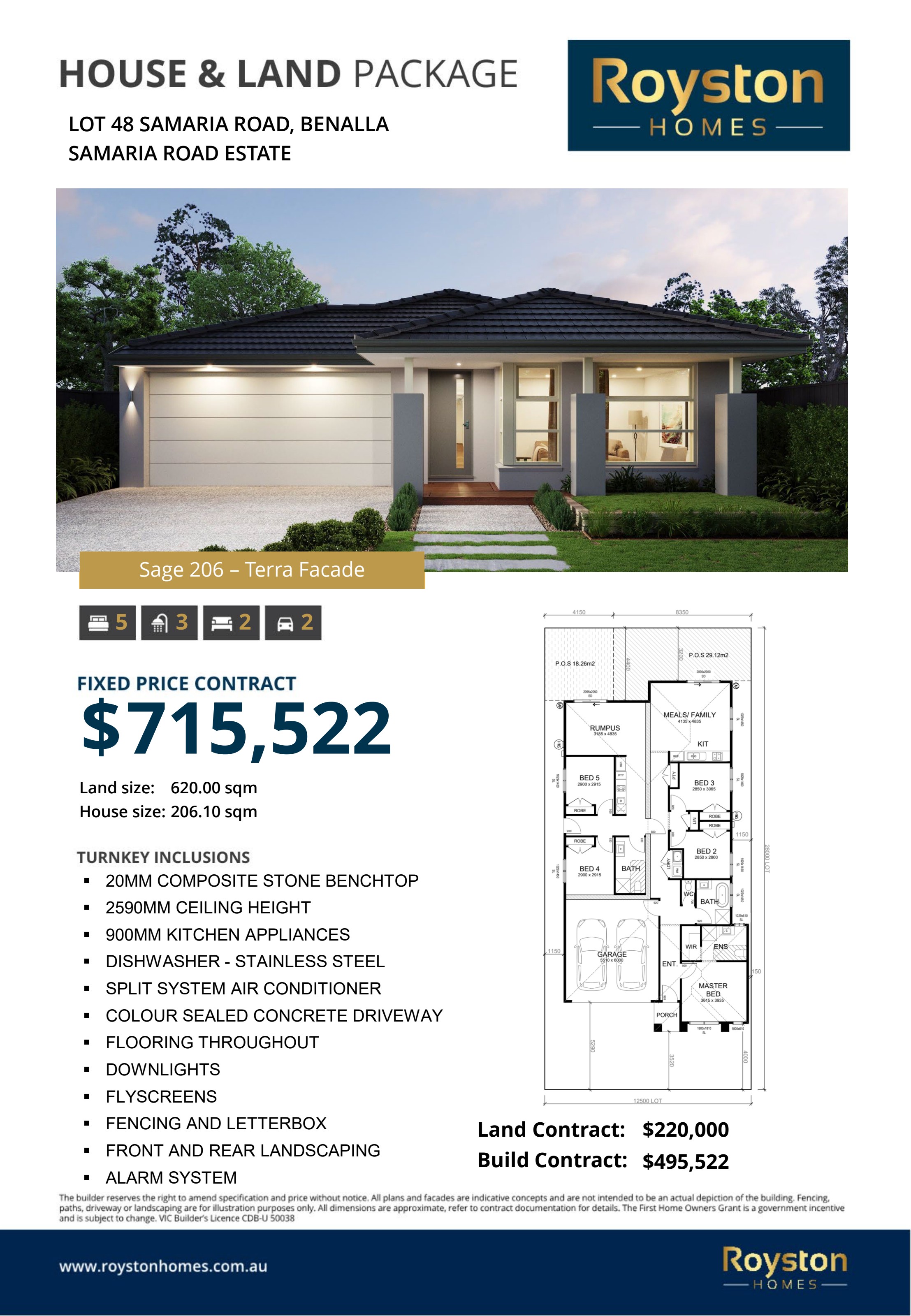 Floorplan for Lot 48 Samaria Road, Benalla