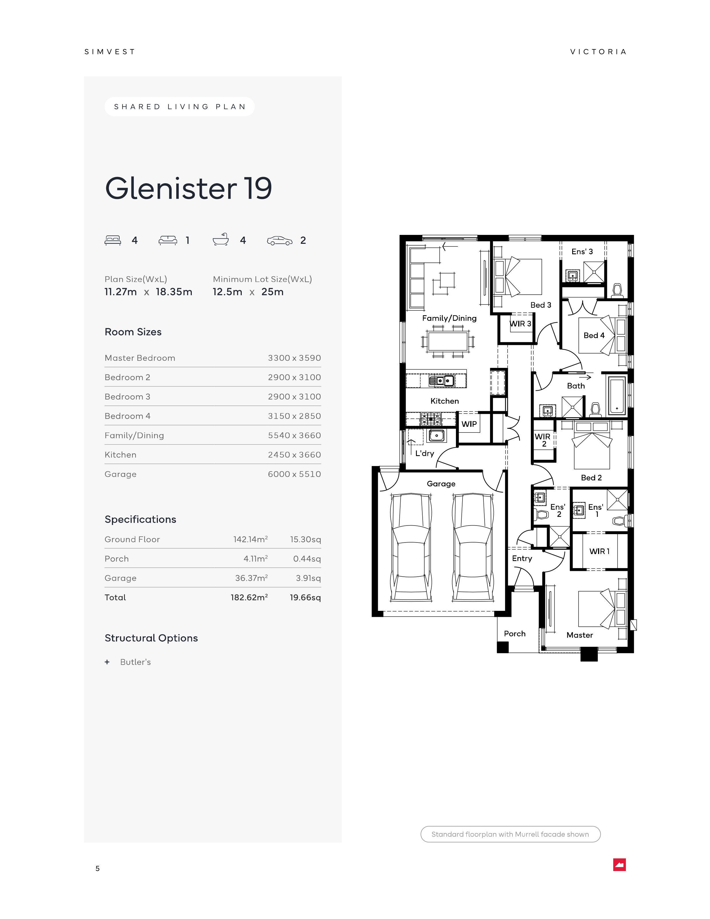 Floorplan for Lot 212 Serenity Rise, Warragul