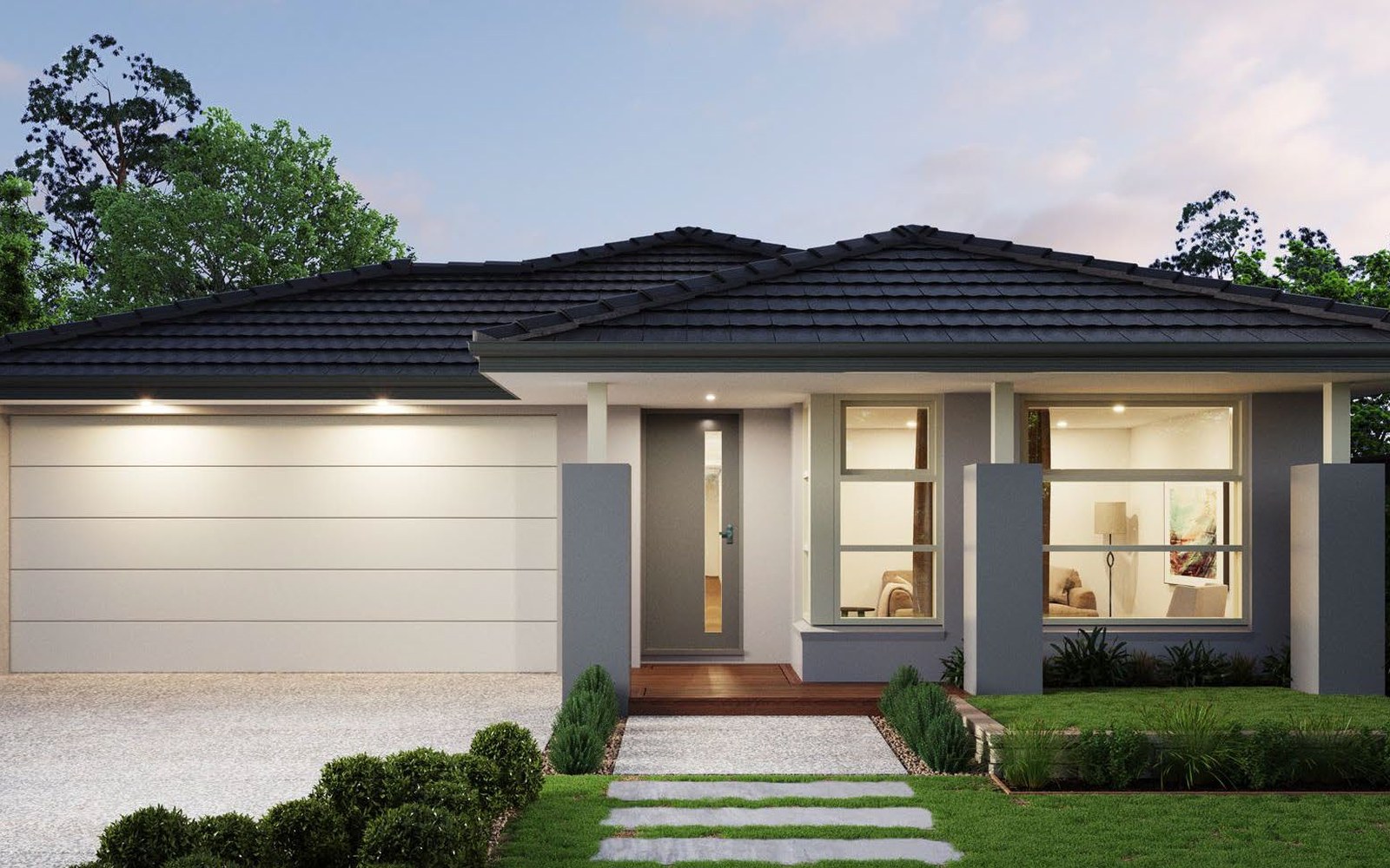 Architectural façade at Lot 48 Samaria Road, Benalla VIC