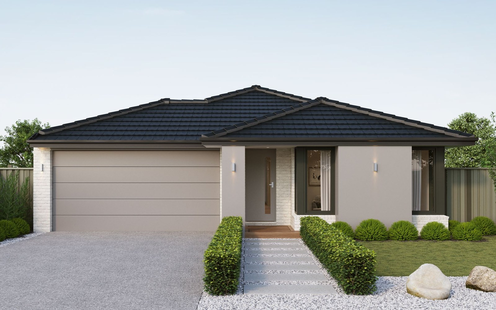 Architectural façade at Lot 50 Samaria Road, Benalla VIC
